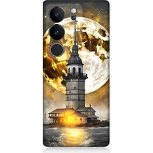 Teknomeg Vivo V29 5g Uyumlu Kız Kulesi  Desenli Silikon Kılıf