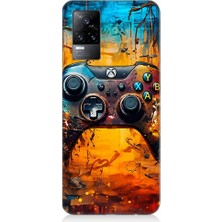 Teknomeg Vivo V21E Uyumlu Oyun Konsolu  Desenli Silikon Kılıf