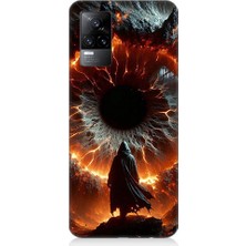 Teknomeg Vivo V21E Uyumlu Ateş Çemberi  Desenli Silikon Kılıf