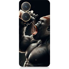 Teknomeg Vivo Y27 Uyumlu Içecek Goril  Desenli Silikon Kılıf