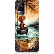 Teknomeg Vivo V21E Uyumlu Yalnız Çocuk  Desenli Silikon Kılıf