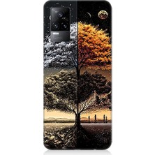 Teknomeg Vivo V21E Uyumlu Gece ve Gündüz  Desenli Silikon Kılıf