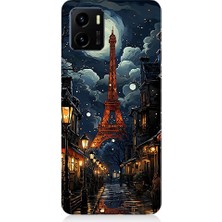 Teknomeg Vivo Y15S Uyumlu Paris Sokakları  Desenli Silikon Kılıf