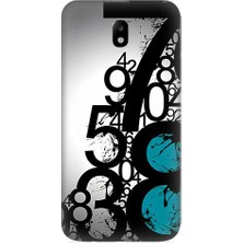 Teknomeg Samsung Galaxy J3 Pro Uyumlu Sayısal Karmaşa  Desenli Silikon Kılıf