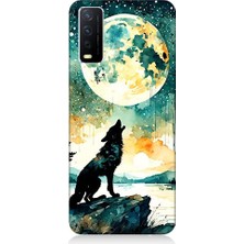 Teknomeg Vivo Y20S Uyumlu Ayda Kurt  Desenli Silikon Kılıf