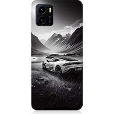 Teknomeg Vivo Y15S Uyumlu Dağ Yolunda Araba  Desenli Silikon Kılıf