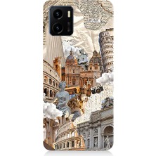 Teknomeg Vivo Y15S Uyumlu Rüya Şehri  Desenli Silikon Kılıf
