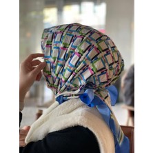 Loryan Scarf Indigo Loryan Scarf Diamond Plaid Pamuk Eşarp