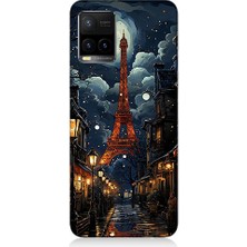Teknomeg Vivo Y21S Uyumlu Paris Sokakları  Desenli Silikon Kılıf