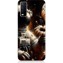 Teknomeg Vivo Y20S Uyumlu Uzay Astronotu  Desenli Silikon Kılıf