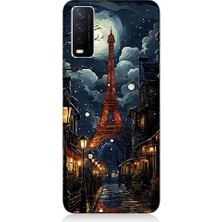 Teknomeg Vivo Y20S Uyumlu Paris Sokakları  Desenli Silikon Kılıf