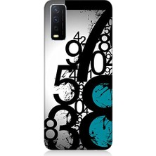 Teknomeg Vivo Y20S Uyumlu Sayısal Karmaşa  Desenli Silikon Kılıf