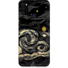 Teknomeg Samsung Galaxy M30S Uyumlu Yıldızlı Gökyüzü  Desenli Silikon Kılıf