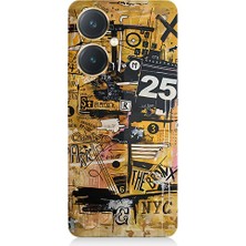 Teknomeg Vivo Y27 Uyumlu Karma Grafik  Desenli Silikon Kılıf