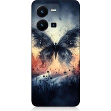 Teknomeg Vivo Y22S Uyumlu Kanatlı Kelebek  Desenli Silikon Kılıf
