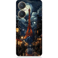 Teknomeg Vivo Y27 Uyumlu Paris Sokakları  Desenli Silikon Kılıf