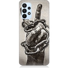 Teknomeg Samsung Galaxy A33 Uyumlu Barış Eli  Desenli Silikon Kılıf