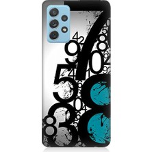 Teknomeg Samsung Galaxy A72 Uyumlu Sayısal Karmaşa  Desenli Silikon Kılıf