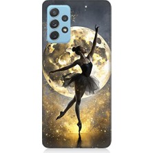Teknomeg Samsung Galaxy A72 Uyumlu Ayışığında Dans  Desenli Silikon Kılıf