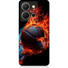 Teknomeg Vivo Y36 Uyumlu Ateşli Basketbol  Desenli Silikon Kılıf