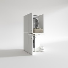 Kenzlife çamaşır-kurutma makinesi dolabı el kindi byz 187*070*60 çekmeceli kapaklı banyo
