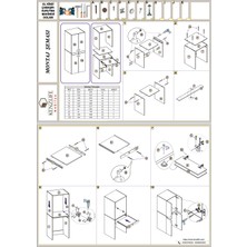 Kenzlife çamaşır-kurutma makinesi dolabı el kindi byz 187*070*60 çekmeceli kapaklı banyo