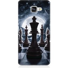 Teknomeg Samsung Galaxy A7 2016 Uyumlu Satranç Tahtası  Desenli Silikon Kılıf