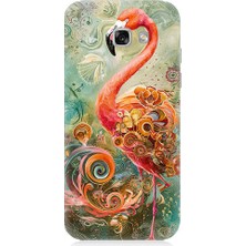 Teknomeg Samsung Galaxy A3 2017 Uyumlu Renkli Flamingo  Desenli Silikon Kılıf