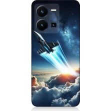 Teknomeg Vivo Y35 Uyumlu Uzay Roketi  Desenli Silikon Kılıf