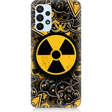 Teknomeg Samsung Galaxy A33 Uyumlu Nükleer Sembol  Desenli Silikon Kılıf