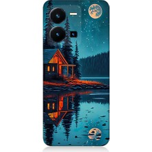 Teknomeg Vivo Y22S Uyumlu Göl Evi  Desenli Silikon Kılıf