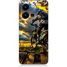 Teknomeg Vivo Y22S Uyumlu Para Grafiti  Desenli Silikon Kılıf