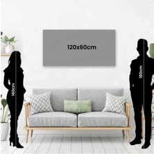 Tosbart Dekoratif Soyut Altın Geyik Ve Taşlar Sürreal Kanvas Duvar Tablosu 120x60cm Büyük Boy Tablo