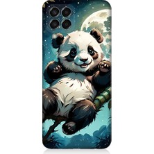 Teknomeg Samsung Galaxy M33 Uyumlu Bambu Pandası  Desenli Silikon Kılıf