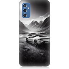 Teknomeg Samsung Galaxy M52 Uyumlu Dağ Yolunda Araba  Desenli Silikon Kılıf