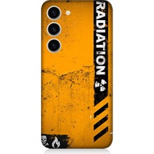 Teknomeg Samsung Galaxy S23 Uyumlu Radyasyon Ikonu  Desenli Silikon Kılıf
