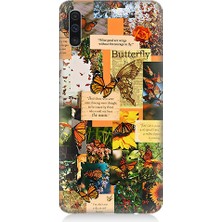 Teknomeg Samsung Galaxy A50 Uyumlu Kelebek Poster  Desenli Silikon Kılıf