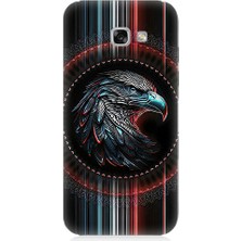 Teknomeg Samsung Galaxy A7 2017 Uyumlu Kartal Baş  Desenli Silikon Kılıf