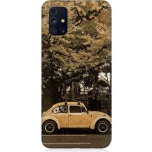 Teknomeg Samsung Galaxy M31S Uyumlu Klasik Vosvos  Desenli Silikon Kılıf