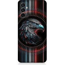 Teknomeg Samsung Galaxy M23 Uyumlu Kartal Baş  Desenli Silikon Kılıf