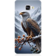 Teknomeg Samsung Galaxy A7 2016 Uyumlu Kartal ve Dağlar  Desenli Silikon Kılıf