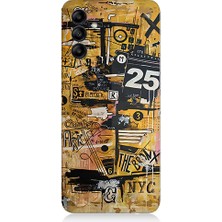 Teknomeg Samsung Galaxy M34 Uyumlu Karma Grafik  Desenli Silikon Kılıf