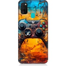 Teknomeg Samsung Galaxy M21 Uyumlu Oyun Konsolu  Desenli Silikon Kılıf