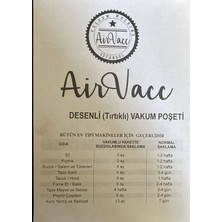 BRN Desenli Tırtıklı Ev Tipi Vakum Makinası Torbası 20 x 30 cm 50 Adet