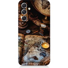 Teknomeg Samsung Galaxy A05S Uyumlu Harita ve Pusula  Desenli Silikon Kılıf