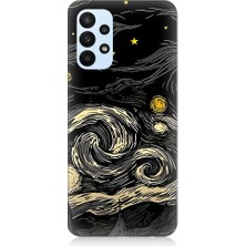 Teknomeg Samsung Galaxy A53 Uyumlu Yıldızlı Gökyüzü  Desenli Silikon Kılıf