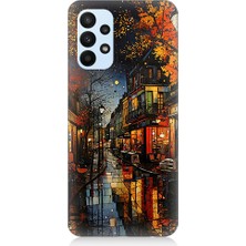 Teknomeg Samsung Galaxy A53 Uyumlu Gece Sokak  Desenli Silikon Kılıf
