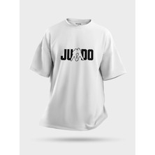 Nirvoda Oversize Judo Yazılı Baskılı Unisex Tişört