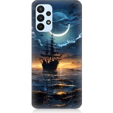 Teknomeg Samsung Galaxy A73 Uyumlu Gece Gemi  Desenli Silikon Kılıf