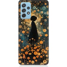 Teknomeg Samsung Galaxy A52 Uyumlu Yalnız Kadın  Desenli Silikon Kılıf